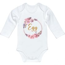 Virágkoszorú mintás EGY feliratos body