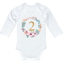 Pasztell mintás 2 éves számos body