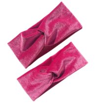 Pink színű bársony fejpánt