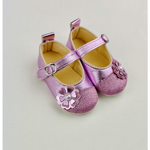 Rózsaszín puha talpú kislány baba cipő