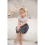 Pöttyös alkalmi kislány ruha