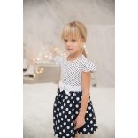 Pöttyös alkalmi kislány ruha