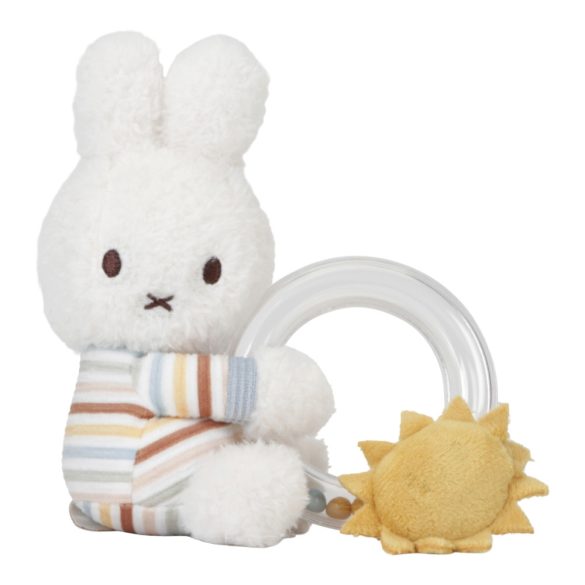 Little Dutch vintage csíkos miffy csörgő és rágóka