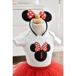 Piros Minnie egeres születésnapos szett
